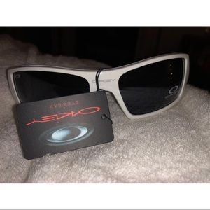 White sunglasses (basically knock off oakleys)